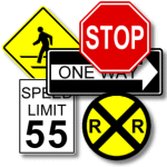 travel safety road signs